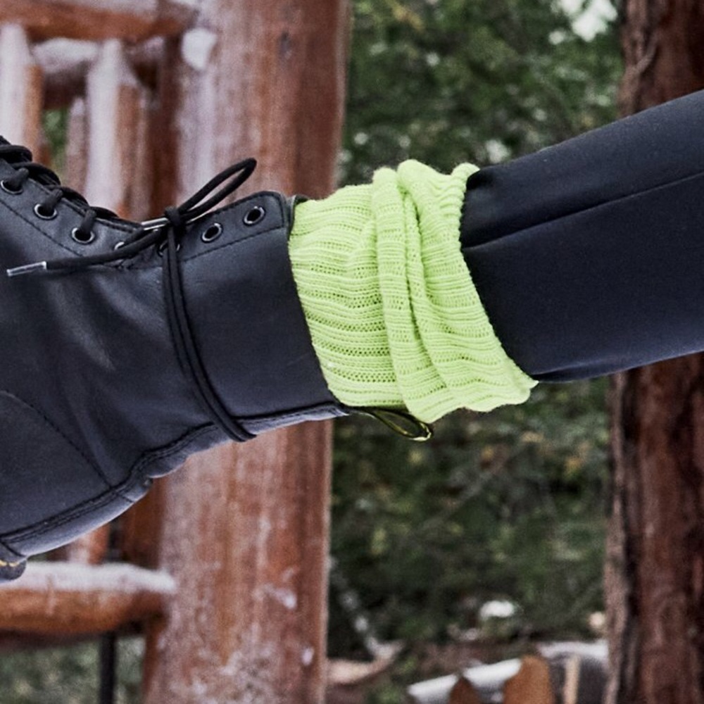 Bundle up! Socks 3 for $5: 
Aerie OFFLINE slouchy socks in sharp green